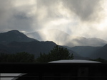 Pike&#39;s peak shrounded in cloud